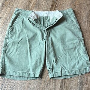 Old Navy Green Flat Front Chino Shorts